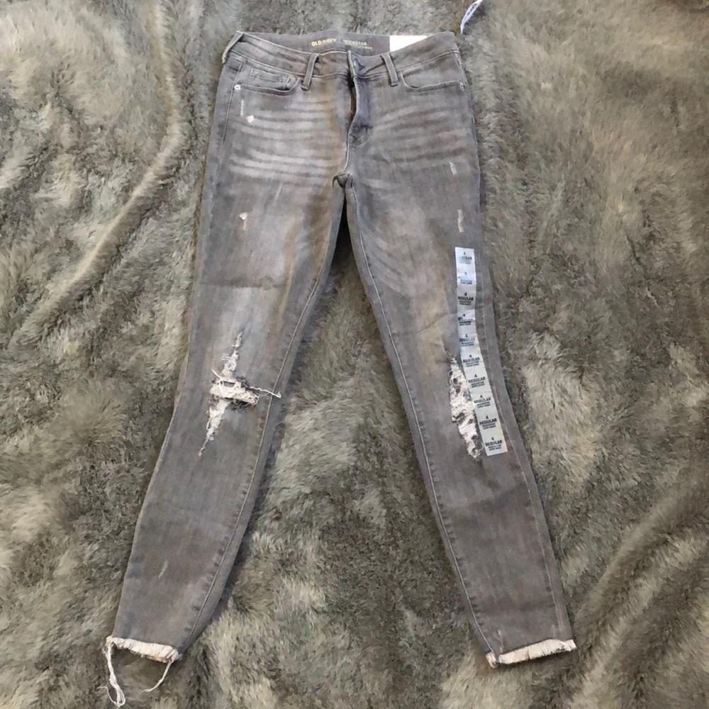 Grey distressed Old Navy jeans